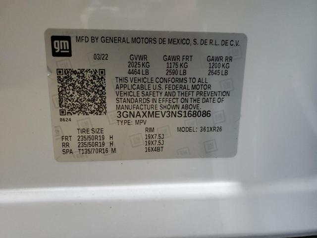 2022 CHEVROLET EQUINOX RS 3GNAXMEV3NS168086
