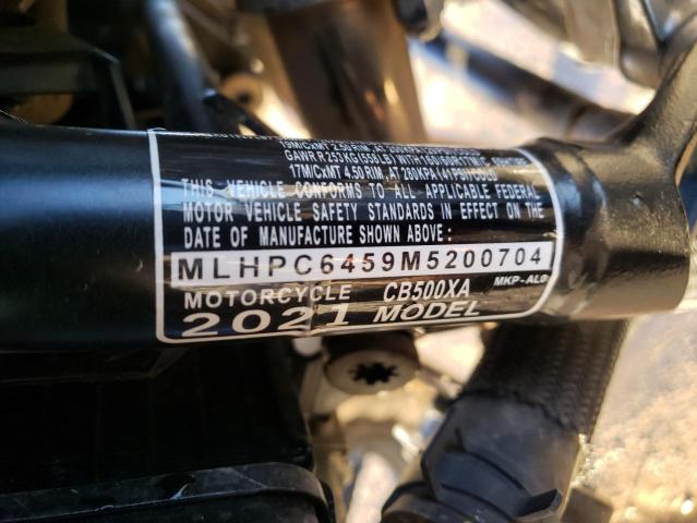 2021 HONDA CB500 XA MLHPC6459M5200704