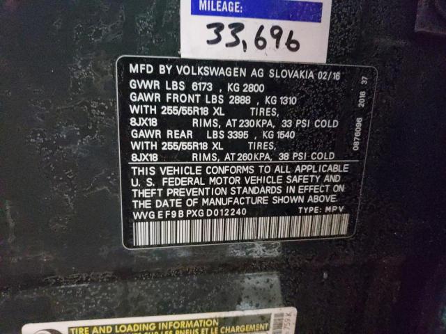 2016 VOLKSWAGEN TOUAREG SP - WVGEF9BPXGD012240