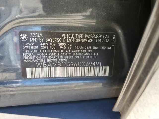 WBAVB13596KX69491 BMW 325 I