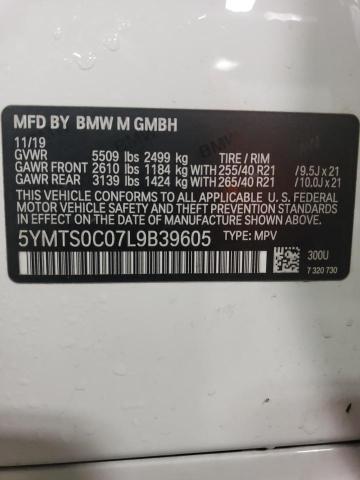 2020 BMW X3 M COMPE 5YMTS0C07L9B39605