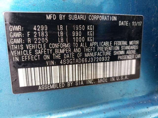 4S3GTAD66J3720932 Subaru Impreza Premium Plus