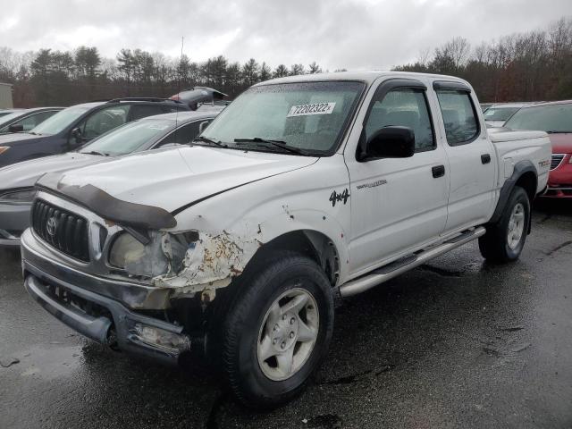 Salvage cars for sale from Copart Exeter, RI: 2002 Toyota Tacoma Double Cab