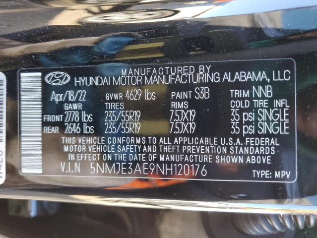 2022 HYUNDAI TUCSON LIM - 5NMJE3AE9NH120176