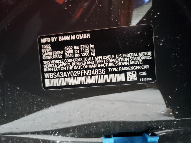 2023 BMW M3 COMPETI WBS43AY02PFN94836