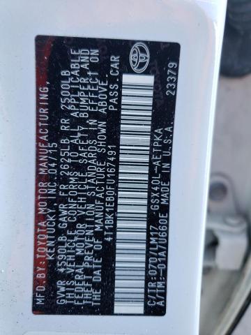 2015 TOYOTA ALVALON 4T1BK1EB0FU167491