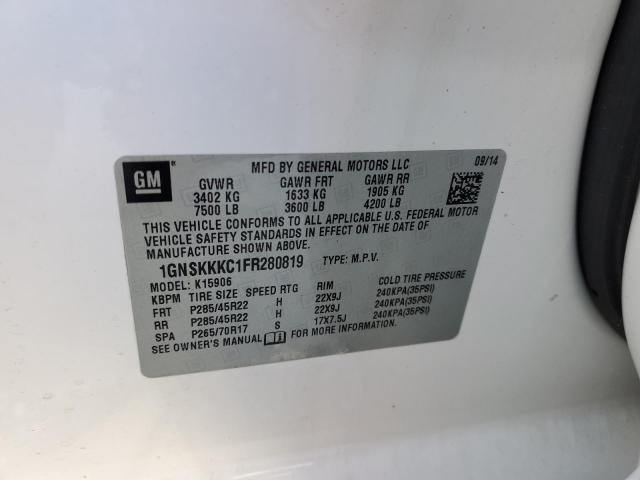 2015 CHEVROLET SUBURAN 1GNSKKKC1FR280819