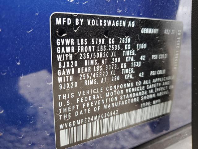 2021 VOLKSWAGEN ID.4 FIRST WVGDMPE24MP020947