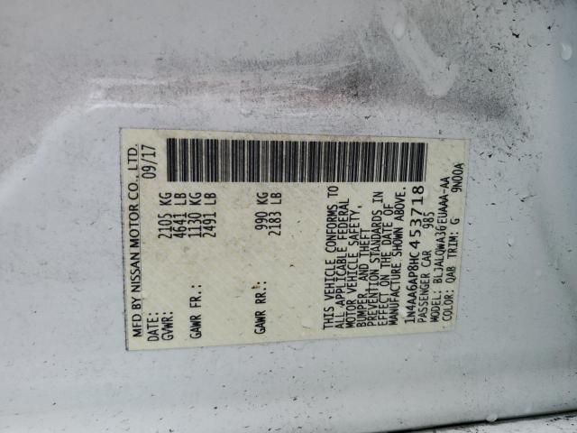 2017 NISSAN MAXIMA 3.5 - 1N4AA6AP8HC453718