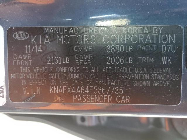 KNAFX4A64F5367735 KIA FORTE LX