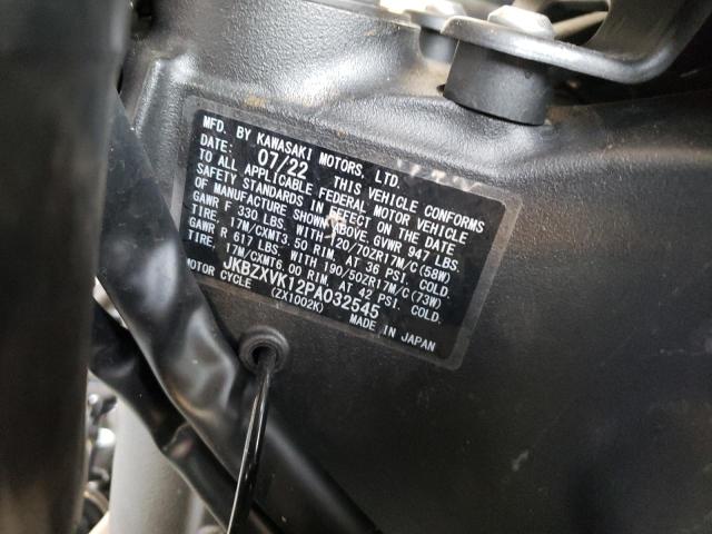 2023 KAWASAKI ZX1002 K - JKBZXVK12PA032545
