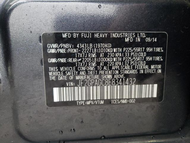 JF2GPAGC8E8341432 Subaru Xv Crosstrek 2.0 Limited