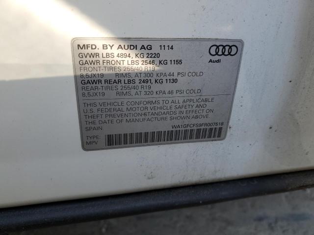 2015 AUDI Q3 PRESTIG - WA1GFCFS9FR007518