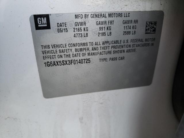 1G6AX5SX3F0140725 Cadillac CTS