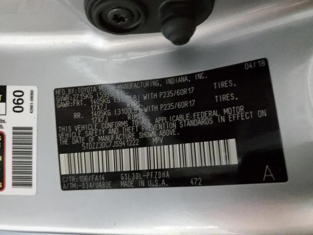 2018 TOYOTA SIENNA L - 5TDZZ3DC7JS941222
