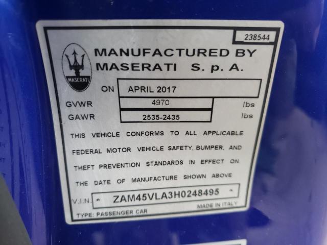 ZAM45VLA3H0248495 Maserati ALL MODELS