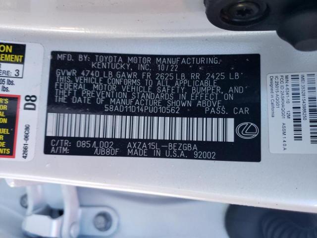 2023 LEXUS ES 250 BAS 58AD11D14PU010562
