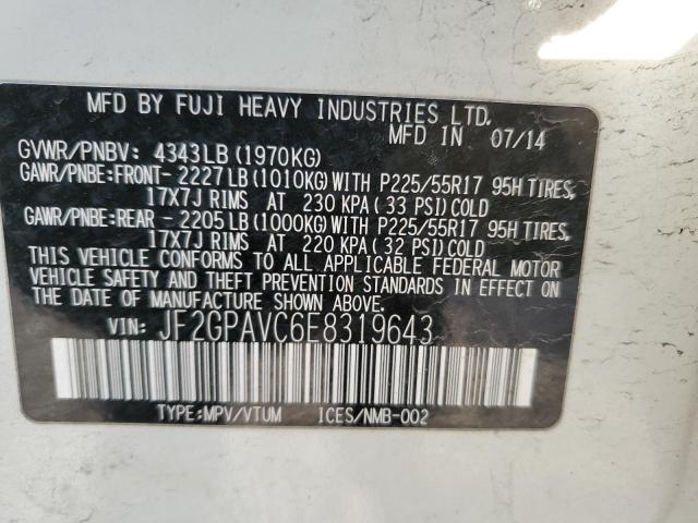 JF2GPAVC6E8319643 Subaru Xv Crosstrek 2.0 Premium