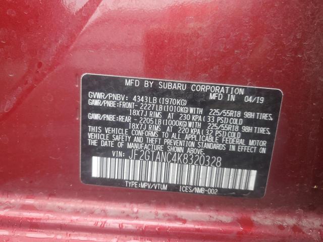 JF2GTANC4K8320328 Subaru Crosstrek