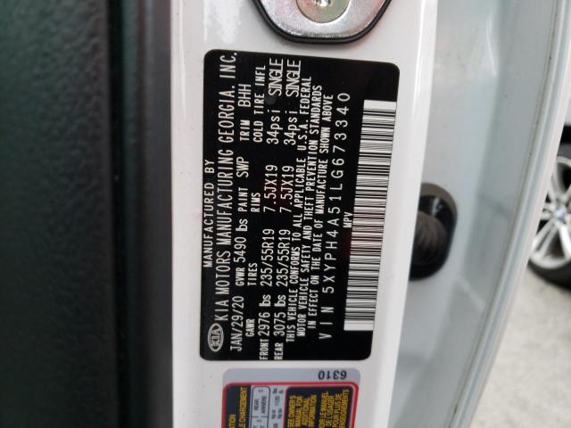 5XYPH4A51LG673340 KIA SORENTO EX