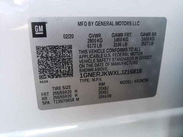 2020 CHEVROLET TRAVERSE R 1GNERJKWXLJ216818