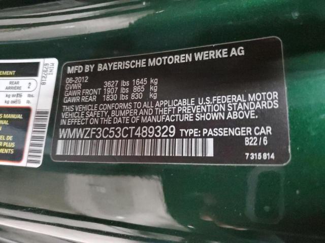 WMWZF3C53CT489329 Mini Cooper