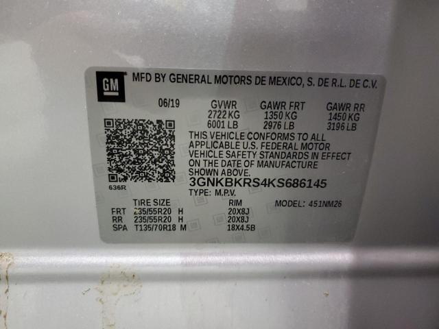 2019 CHEVROLET BLAZER PRE - 3GNKBKRS4KS686145