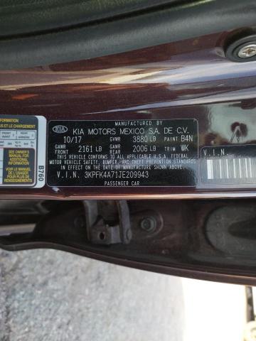 3KPFK4A71JE209943 KIA FORTE LX