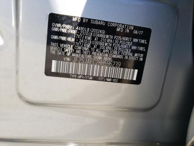 2017 SUBARU FORESTER 2 - JF2SJAEC2HH596239