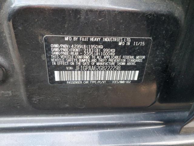 2016 SUBARU IMPREZA - JF1GPAA62G8222298