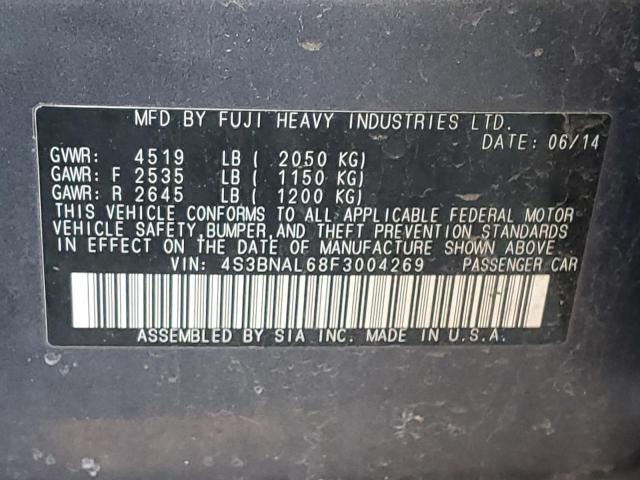 4S3BNAL68F3004269 Subaru Legacy 2.5i Limited