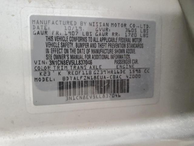 3N1CN8EV5LL837046 Nissan VERSA SV