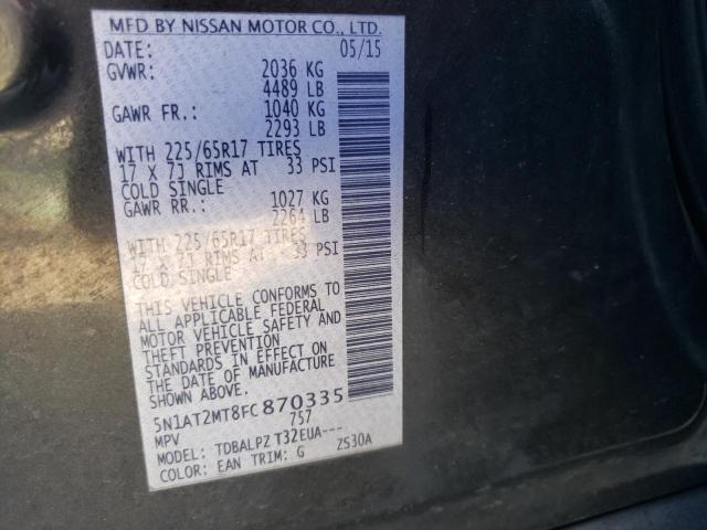 5N1AT2MT8FC870335 Nissan ROGUE S