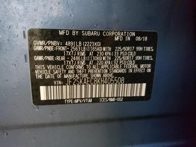 JF2SKAEC8KH405508 Subaru Forester Premium