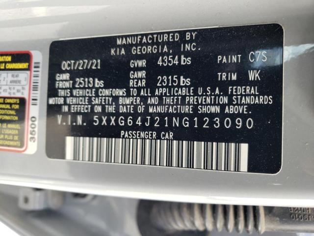 5XXG64J21NG123090 KIA K5 GT LINE