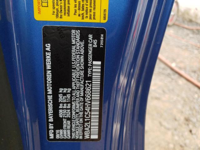 2017 BMW M240I WBA2L1C54HV668621