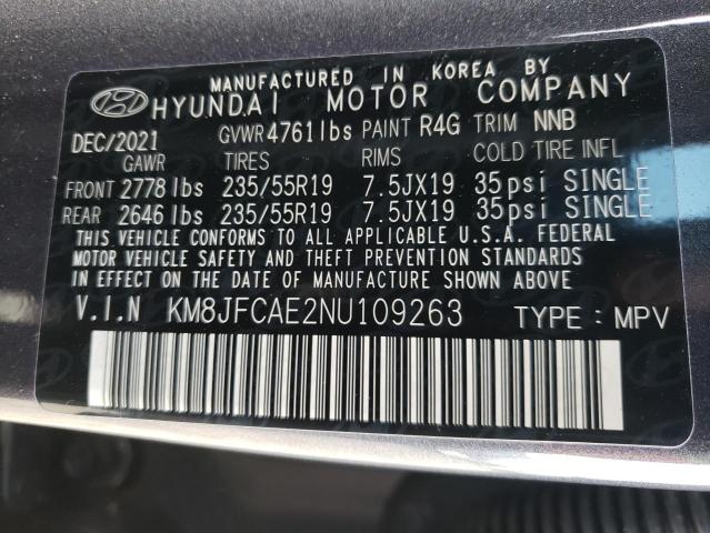 2022 HYUNDAI TUCSON N L KM8JFCAE2NU109263