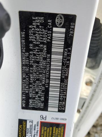 2017 TOYOTA CAMRY LE/X 4T1BF1FK7HU673616