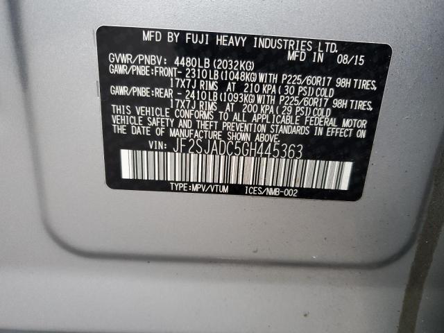 JF2SJADC5GH445363 Subaru Forester