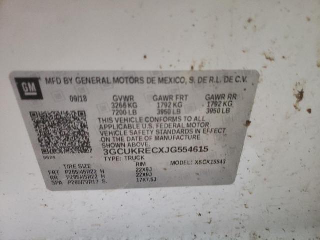 2018 CHEVROLET SILVERADO - 3GCUKRECXJG554615