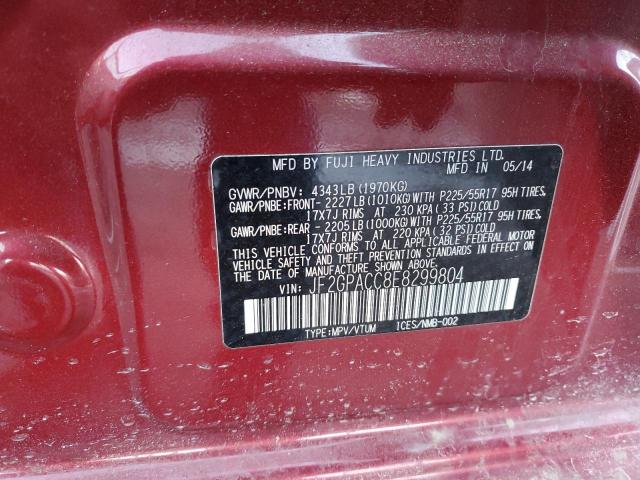 JF2GPACC8E8299804 Subaru Xv Crosstrek 2.0 Premium
