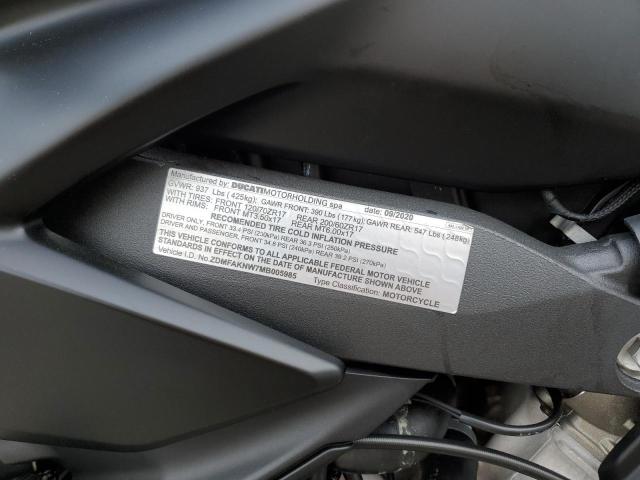 2021 DUCATI STREETFIGH ZDMFAKNW7MB005985