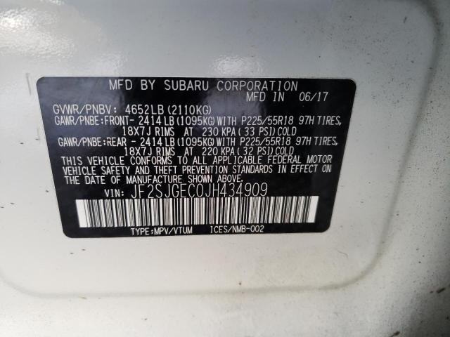 JF2SJGEC0JH434909 Subaru Forester 2.0xt Premium