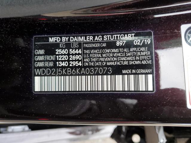 2019 MERCEDES-BENZ CLS 450 4M - WDD2J5KB6KA037073