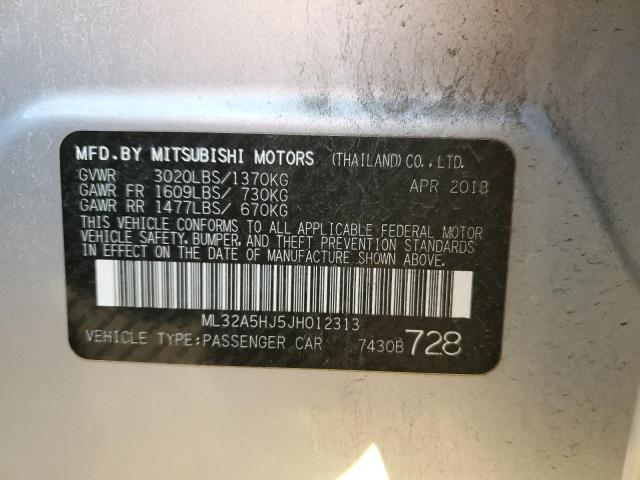 2018 MITSUBISHI MIRAGE GT ML32A5HJ5JH012313