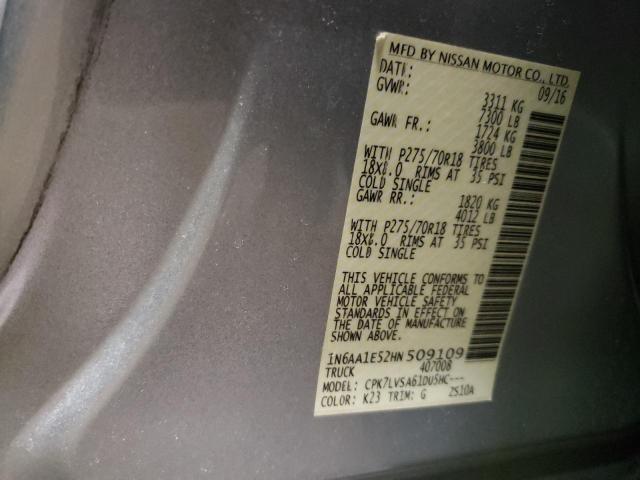 1N6AA1E52HN509109 Nissan TITAN SV