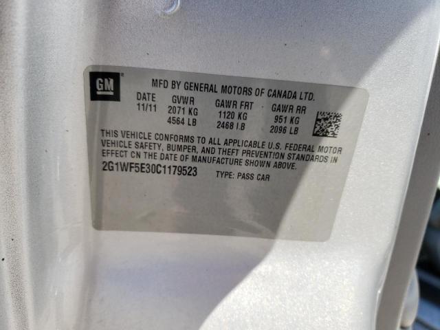 2012 Chevrolet Impala Ls VIN: 2G1WF5E30C1179523 Lot: 43484804