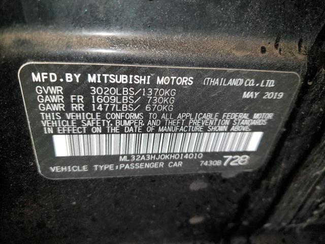 ML32A3HJ0KH014010 Mitsubishi MIRAGE ES