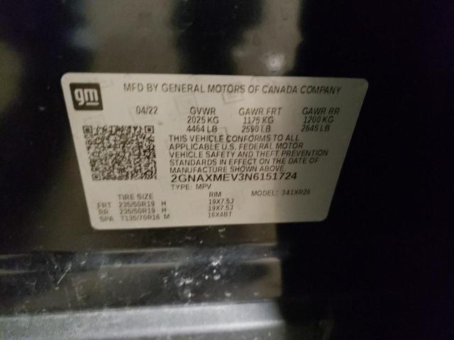 2022 CHEVROLET EQUINOX RS 2GNAXMEV3N6151724