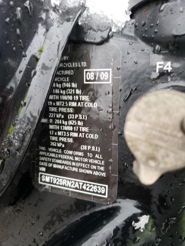 2010 TRIUMPH MOTORCYCLE SCRAMBLER SMT925RN2AT422639